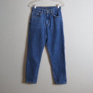 NWT NEW Nasty Gal US 4 Organic Denim High Waist Light Blue Denim Mom Jeans